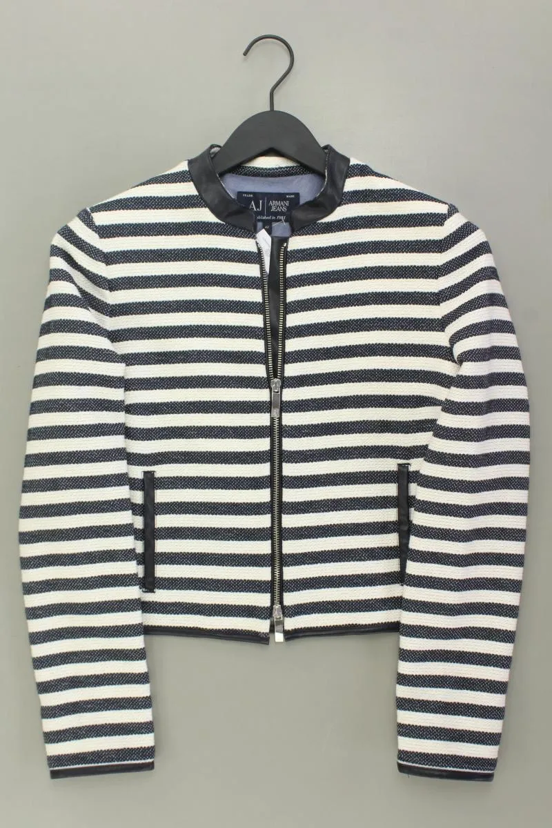 Armani Jeans Kurzjacke Gr. IT 42 (S) gestreift neuwertig blau aus Baumwolle