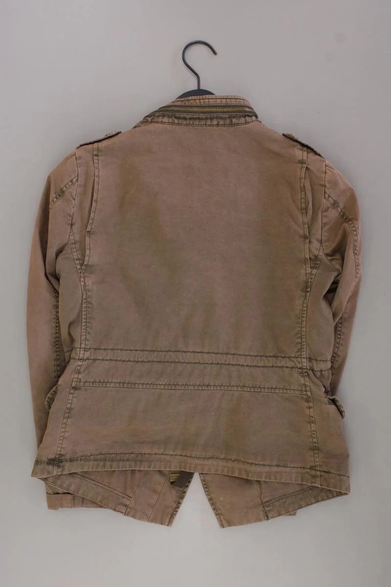 Zara Übergangsjacke Gr. M mit Nieten braun aus Baumwolle