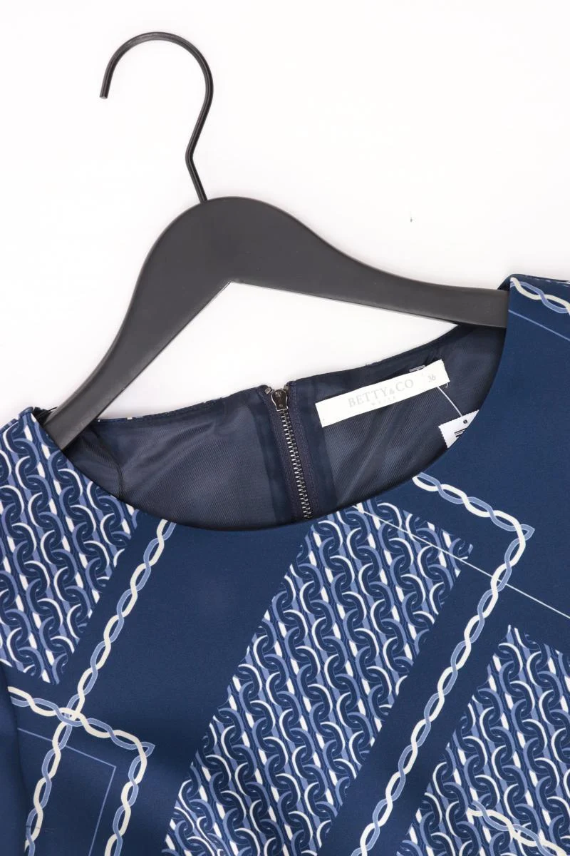Betty & Co. Midikleid Gr. 36 neuwertig 3/4 Ärmel blau aus Polyester
