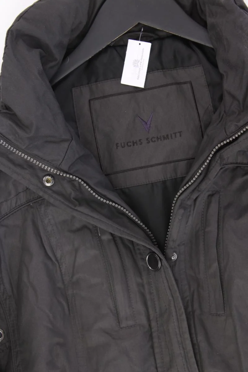 Fuchs Schmitt Regular Jacke Gr. 40 mit Gürtel grau aus Baumwolle