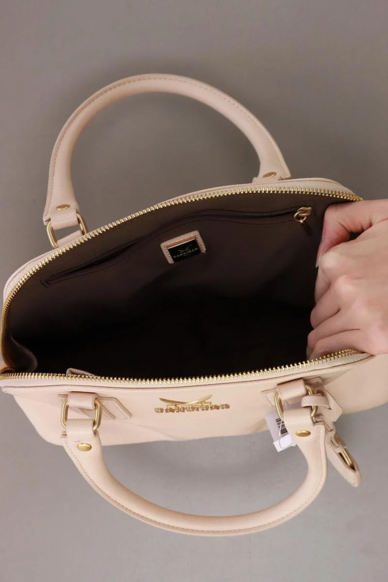 Sansibar Henkeltasche rosa aus Polyurethan