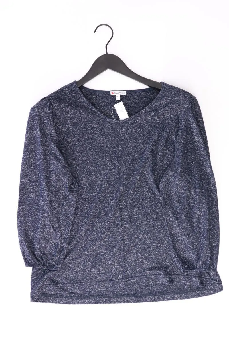 Street One Regular Shirt Gr. 42 3/4 Ärmel blau