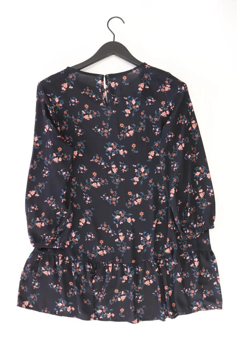 Mohito Langarmkleid Gr. 38 mit Blumenmuster schwarz aus Polyester