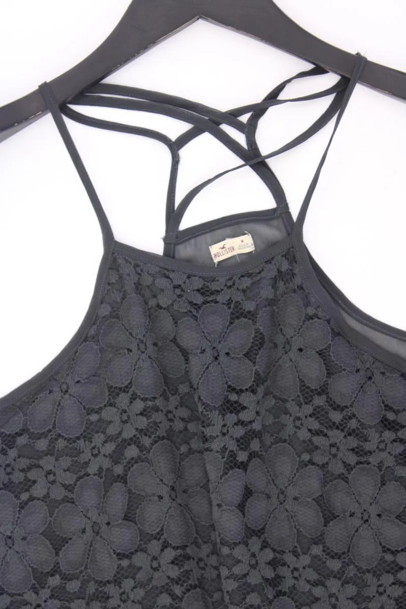 Hollister Spaghetti-Top Gr. M grau aus Baumwolle