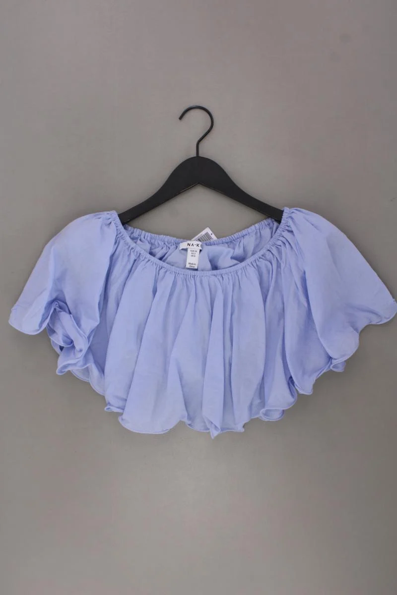 NA-KD Crop Top Gr. 34 blau aus Baumwolle
