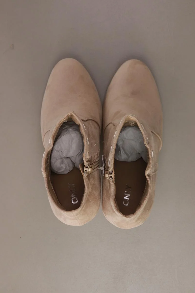 Only Stiefeletten Gr. 40 creme aus Kunstleder