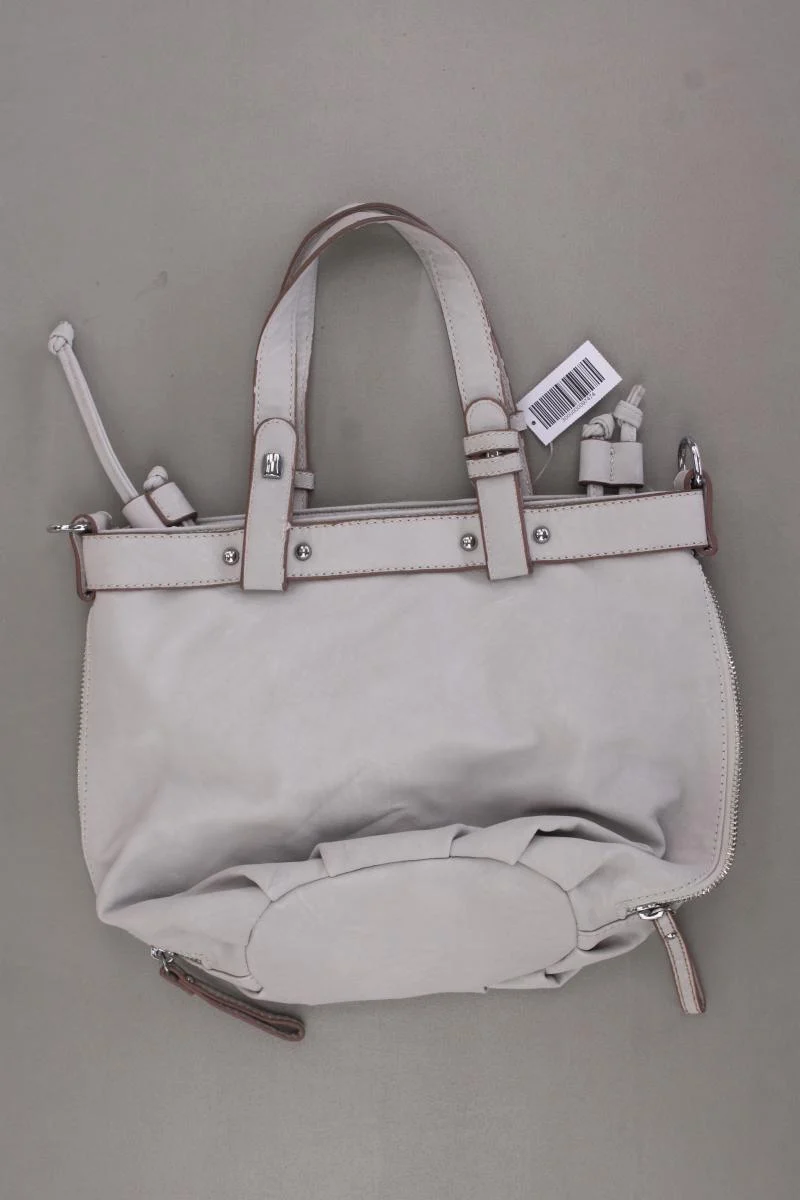 Henkeltasche grau aus Kunstleder
