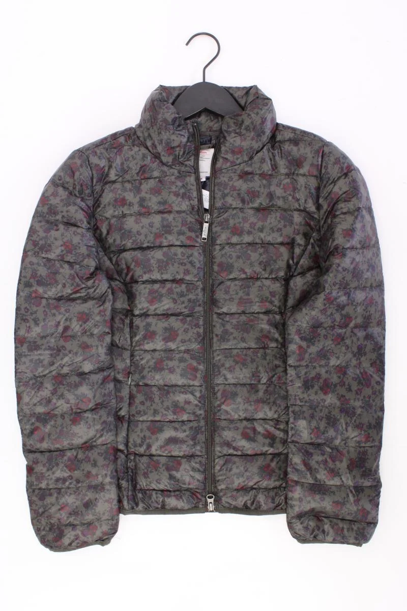 s.Oliver Daunenjacke Gr. 38 mit Blumenmuster neuwertig olivgrün aus Polyester