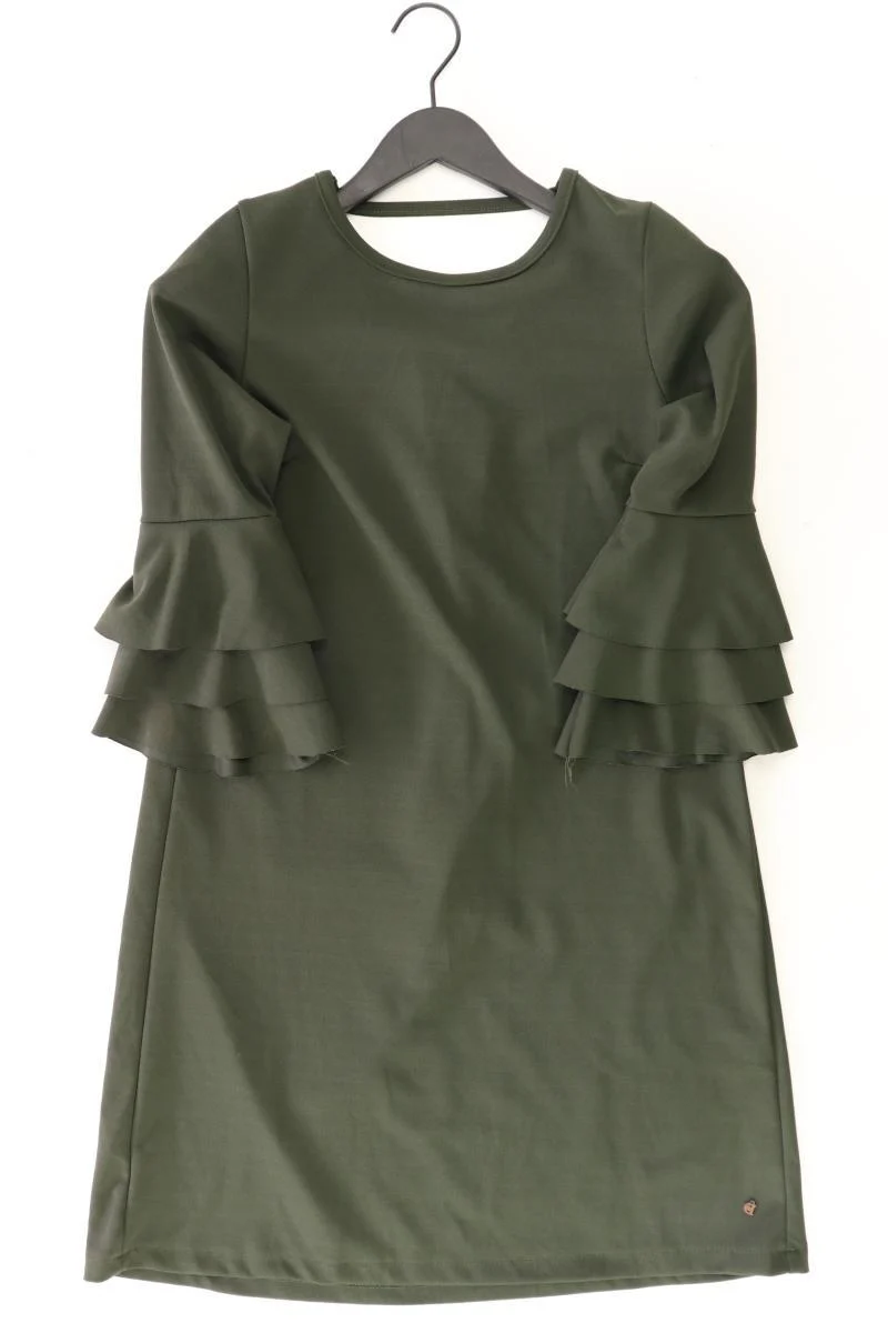 Midikleid Gr. S 3/4 Ärmel olivgrün aus Polyester