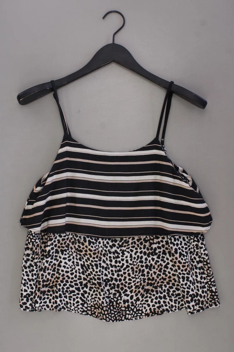 Stradivarius Spaghetti-Top Gr. S mit Tierdruck braun
