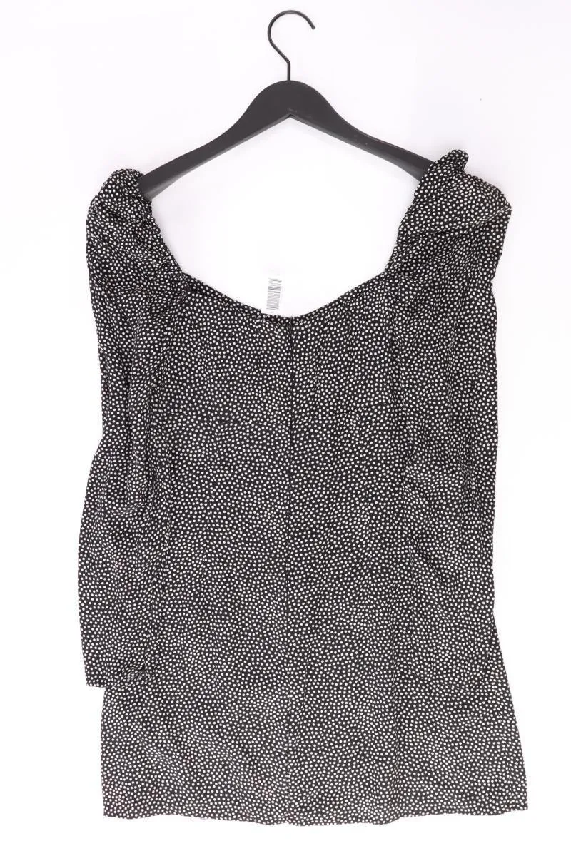 Zara Langarmkleid Gr. M gepunktet schwarz aus Polyester