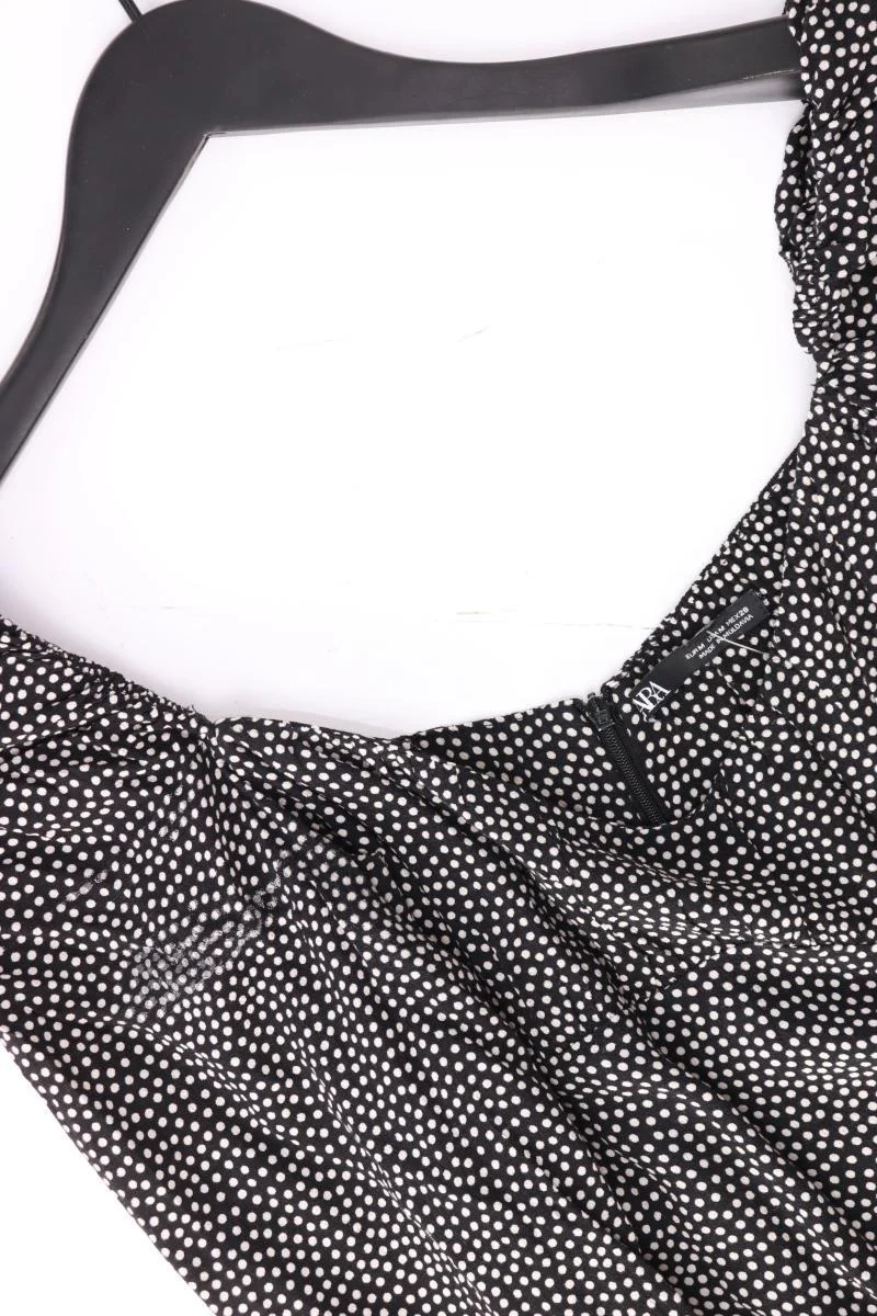 Zara Langarmkleid Gr. M gepunktet schwarz aus Polyester
