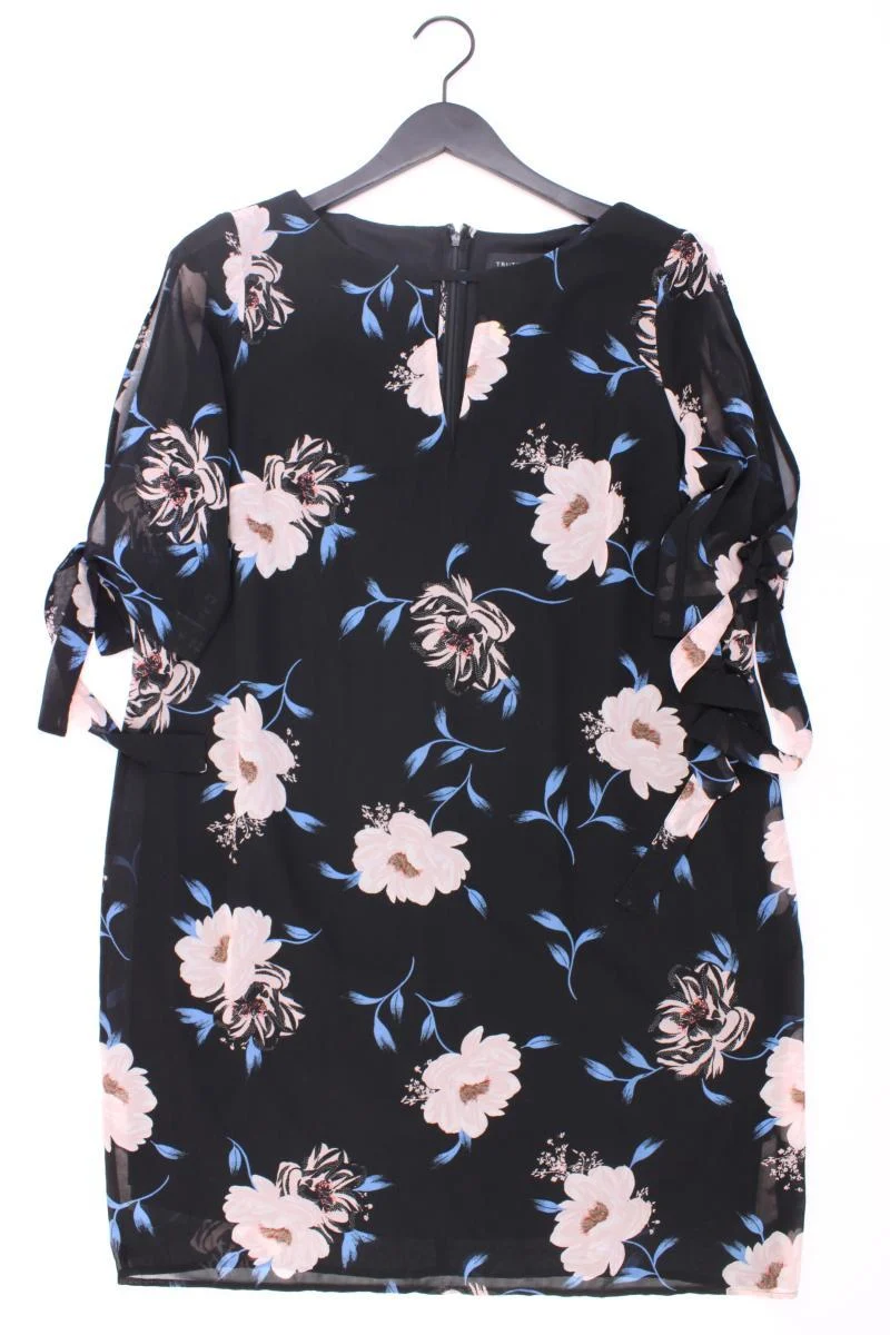 Truth & Fable Kleid Gr. XXL mit Blumenmuster 3/4 Ärmel schwarz aus Polyester