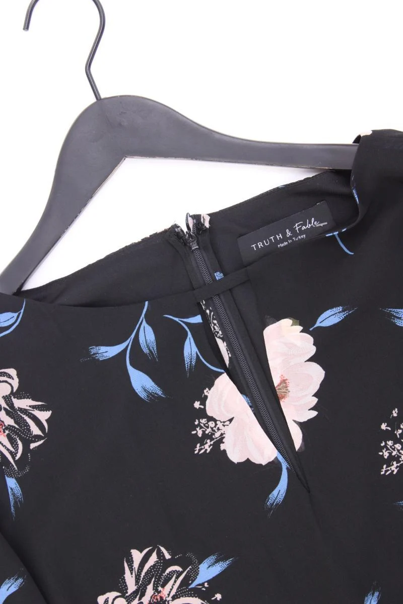 Truth & Fable Kleid Gr. XXL mit Blumenmuster 3/4 Ärmel schwarz aus Polyester