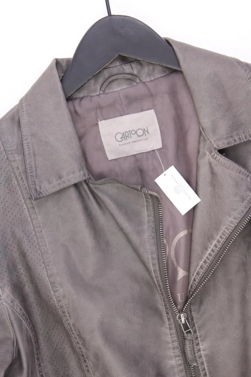 Cartoon Kunstlederjacke Gr. 44 grau aus Polyurethan