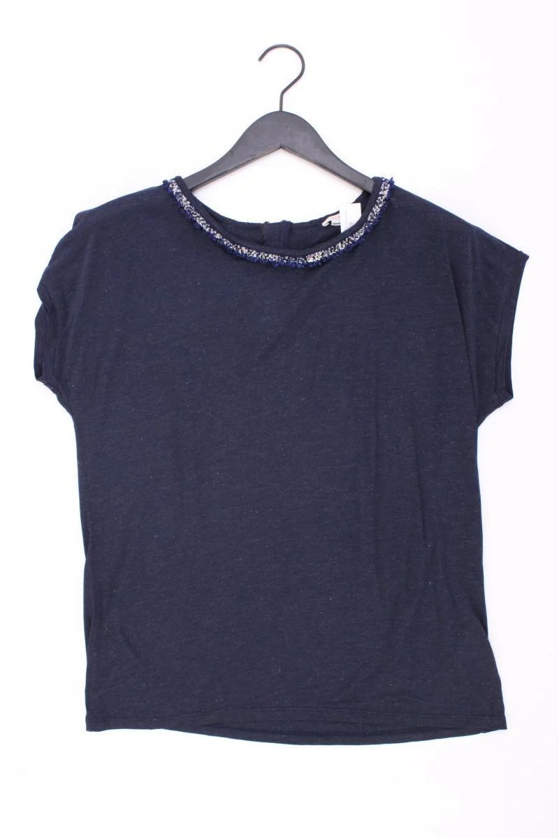 Esprit T-Shirt Gr. XL Kurzarm mit Glitzer blau aus Viskose