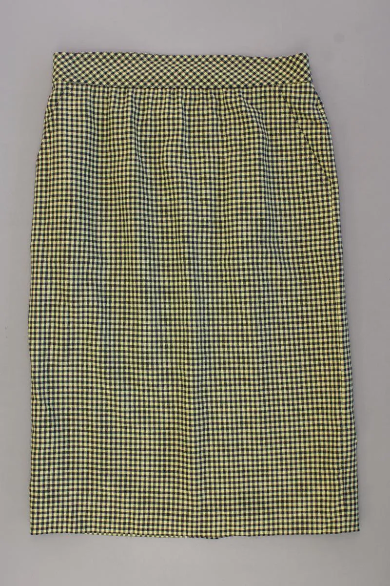 Escada Margaretha Ley Wollrock Gr. 42 kariert gelb aus Schurwolle