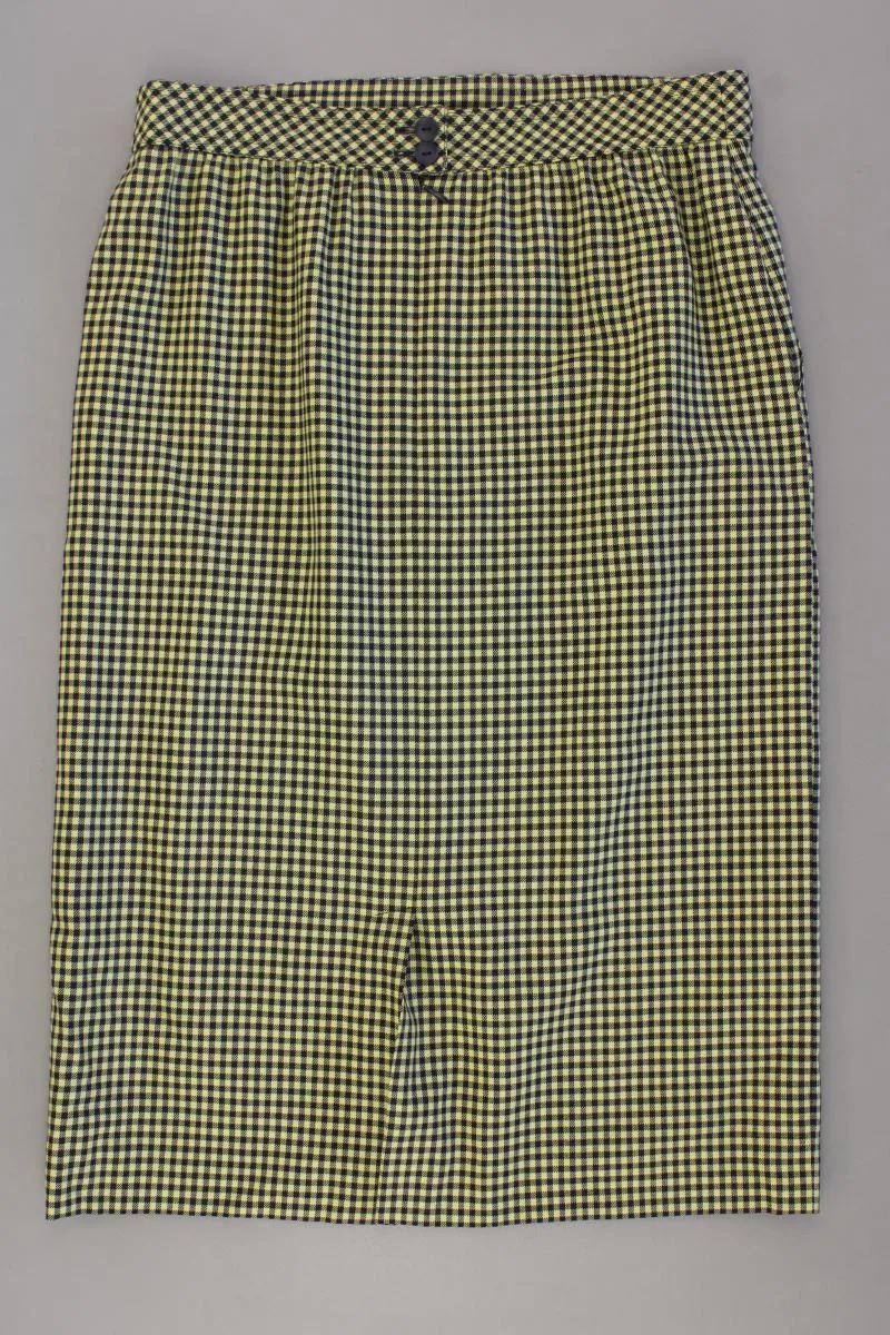 Escada Margaretha Ley Wollrock Gr. 42 kariert gelb aus Schurwolle