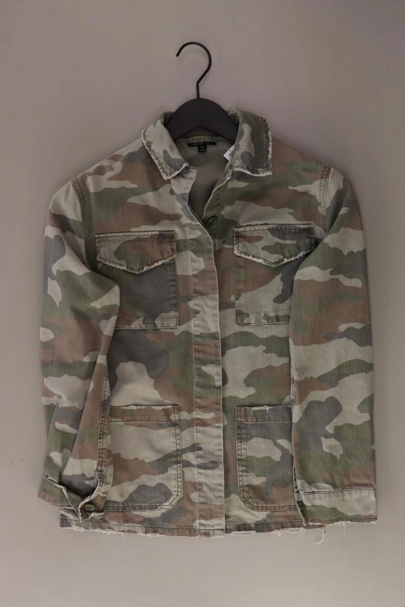 Topshop Camo-Jacke Gr. 34 camouflage olivgrün aus Baumwolle