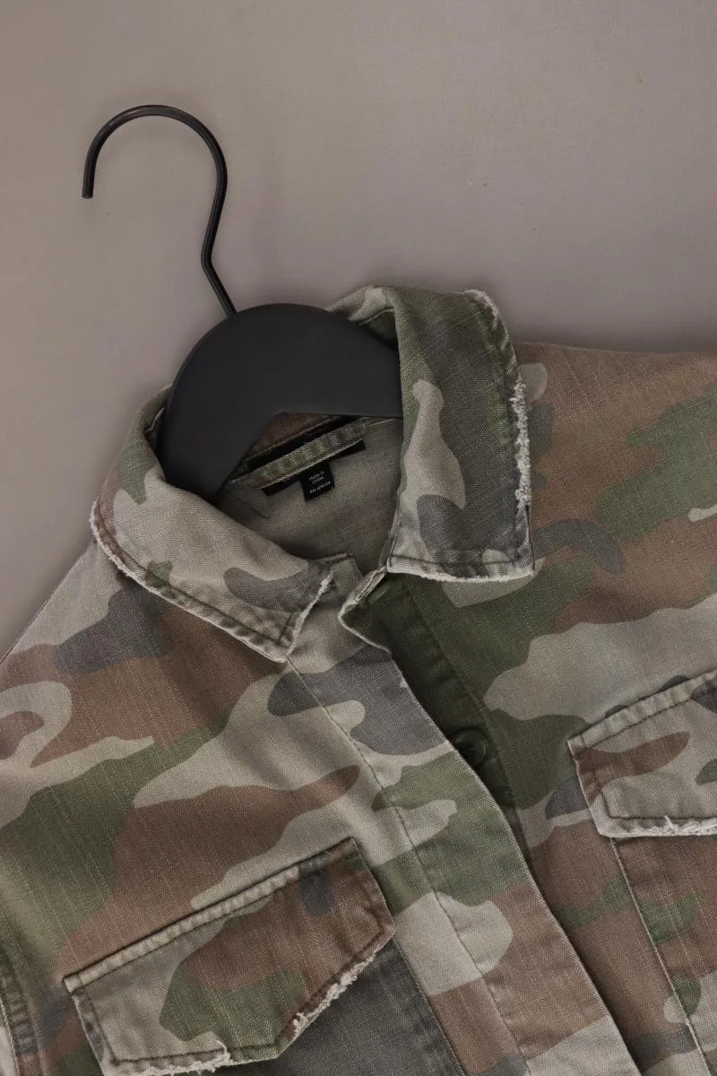Topshop Camo-Jacke Gr. 34 camouflage olivgrün aus Baumwolle