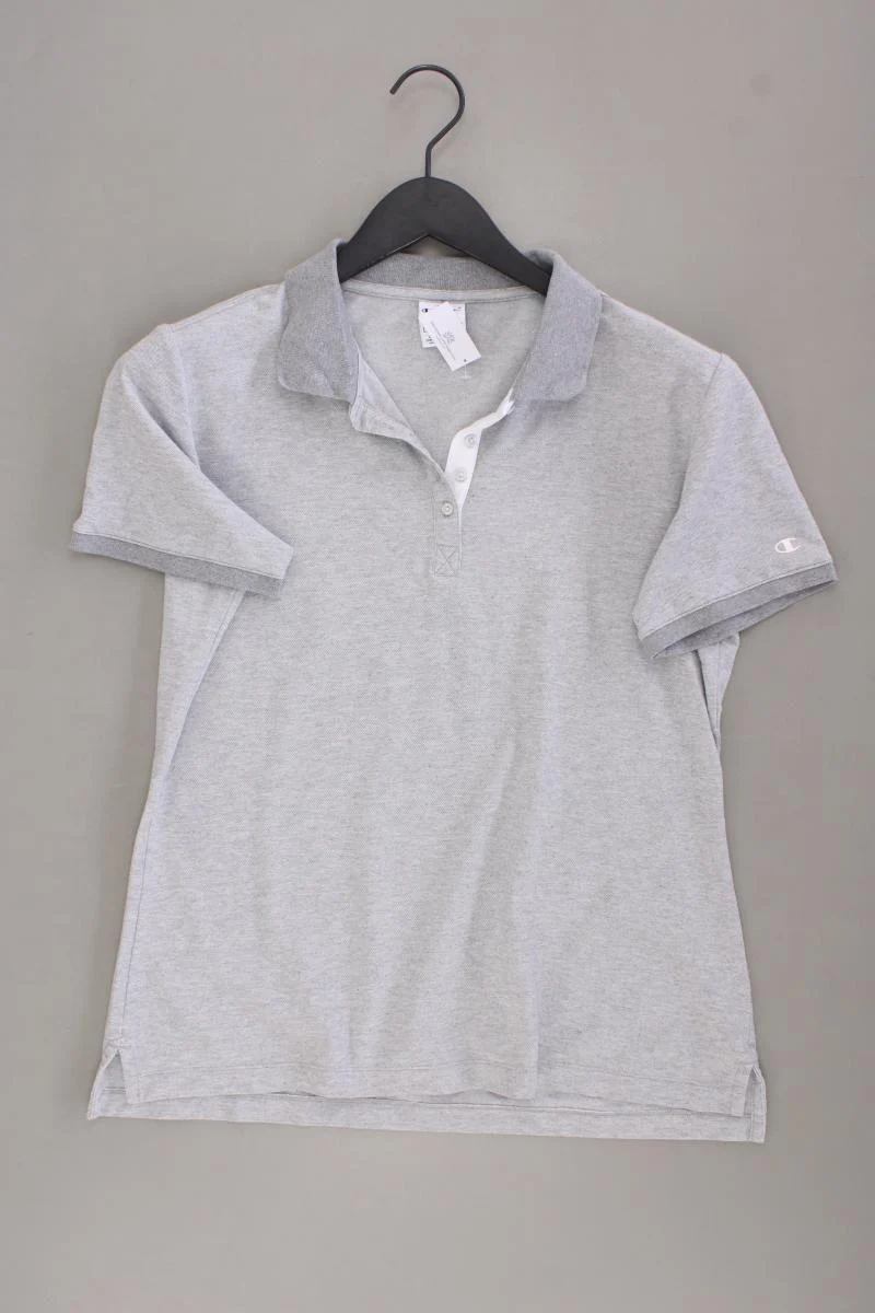 Champion Poloshirt Gr. XL Kurzarm grau