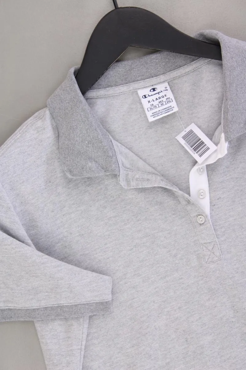 Champion Poloshirt Gr. XL Kurzarm grau