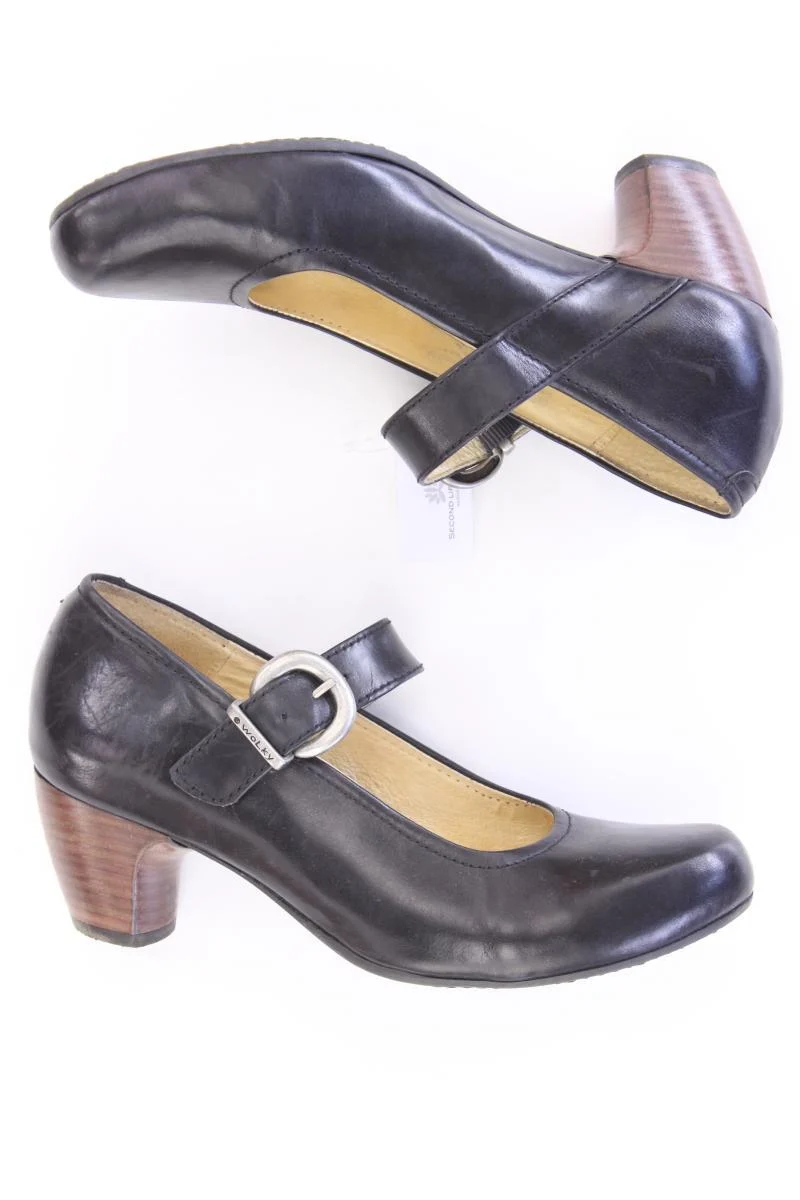 wolky Pumps Gr. 38 schwarz aus Leder