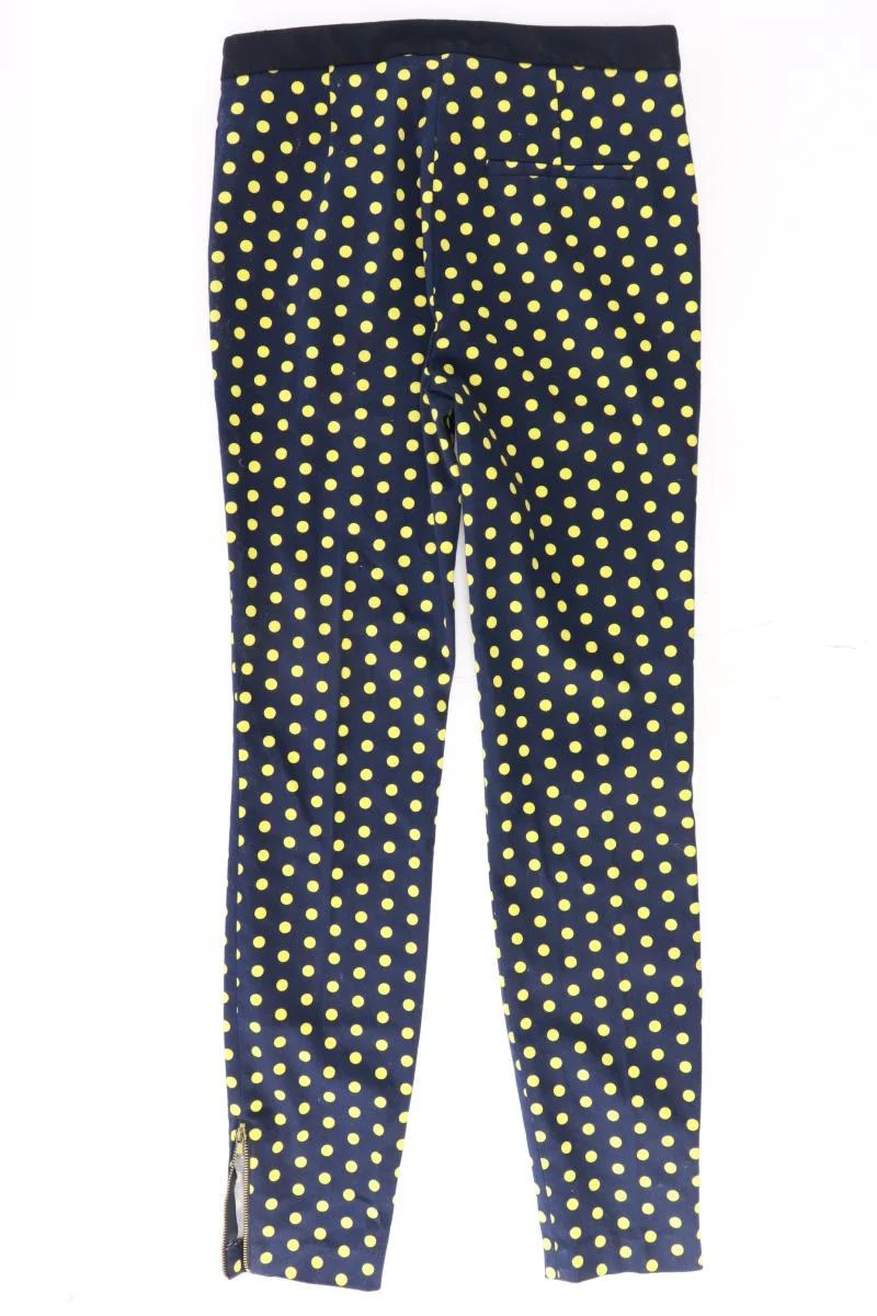Zara Stoffhose Gr. XS gepunktet blau aus Baumwolle