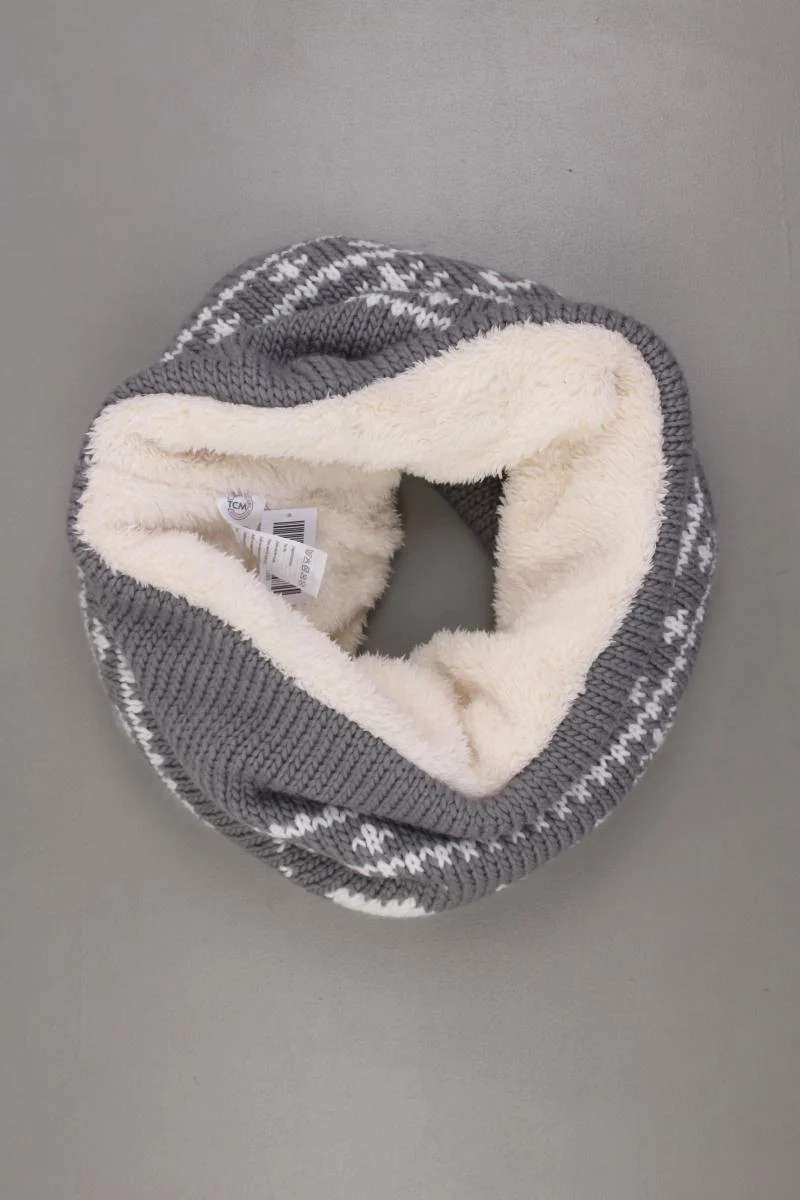 Tchibo Winter Loop mit Faire-Isle-Muster grau aus Polyacryl