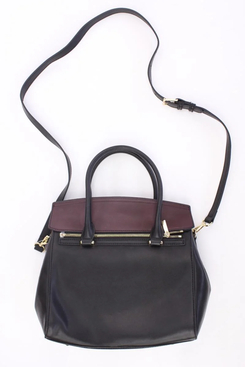 L. Credi Tasche mit wechselnbaren Deckeln neuwertig schwarz aus Kunstleder