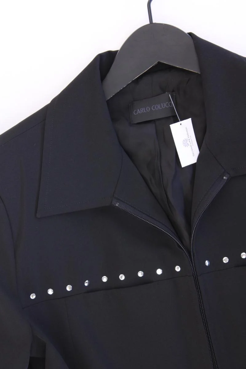 Carlo Colucci Übergangsjacke Gr. 40 neuwertig mit Nieten Vintage schwarz