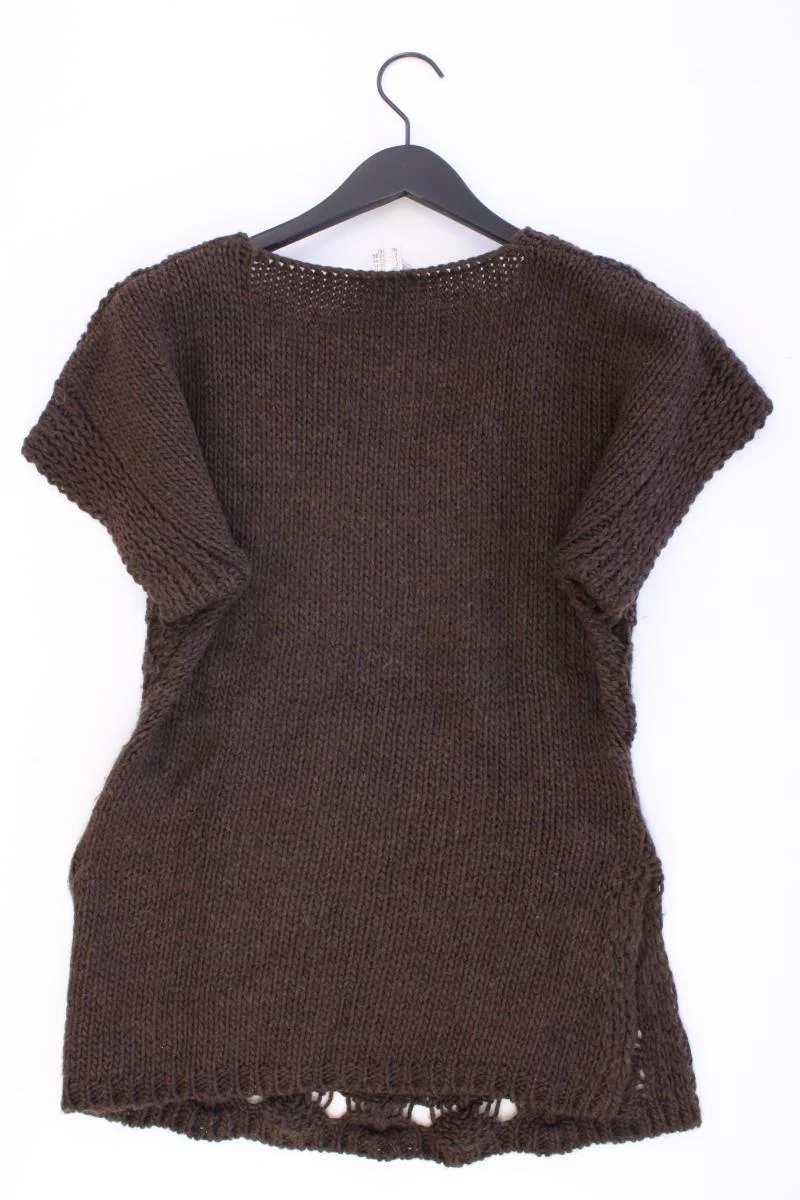 Heine Strickshirt Gr. 36/38 Kurzarm braun aus Polyacryl