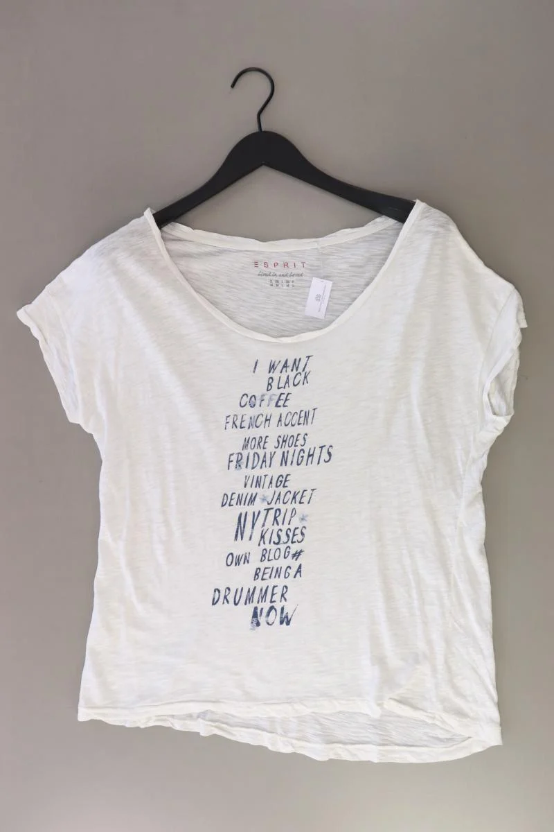 Esprit T-Shirt Gr. M Kurzarm creme