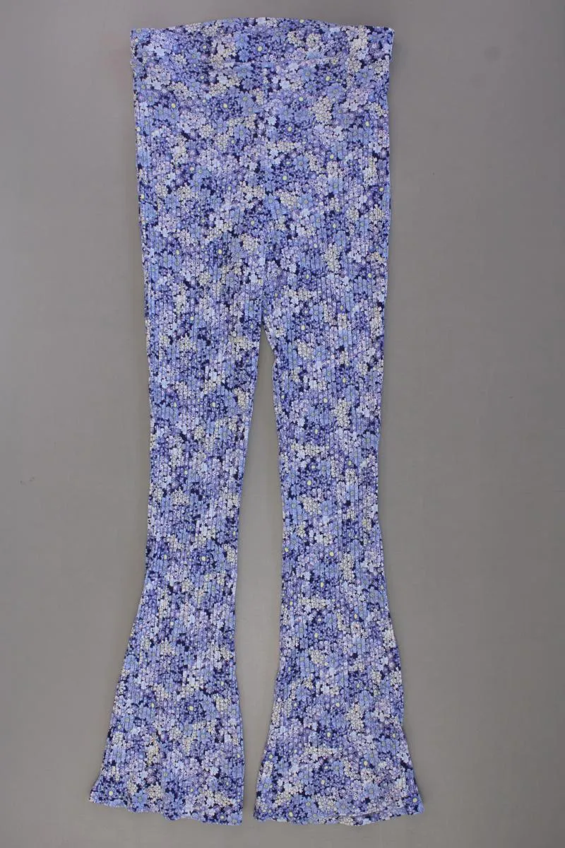 EDITED Stretchhose Gr. 38 mit Blumenmuster blau aus Viskose