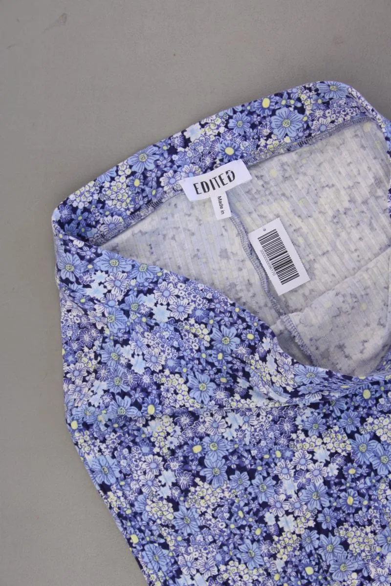 EDITED Stretchhose Gr. 38 mit Blumenmuster blau aus Viskose