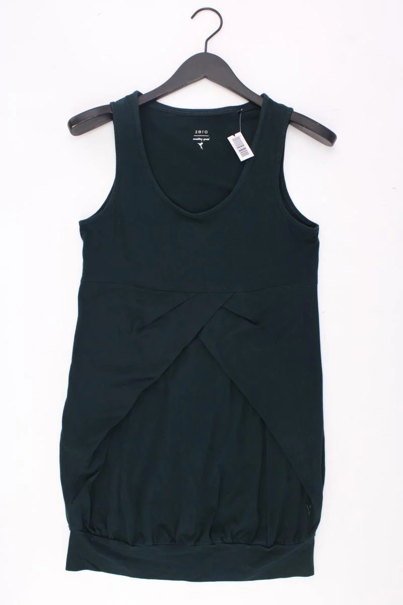 Zero Trägerkleid Gr. 38 Ärmellos grün aus Baumwolle