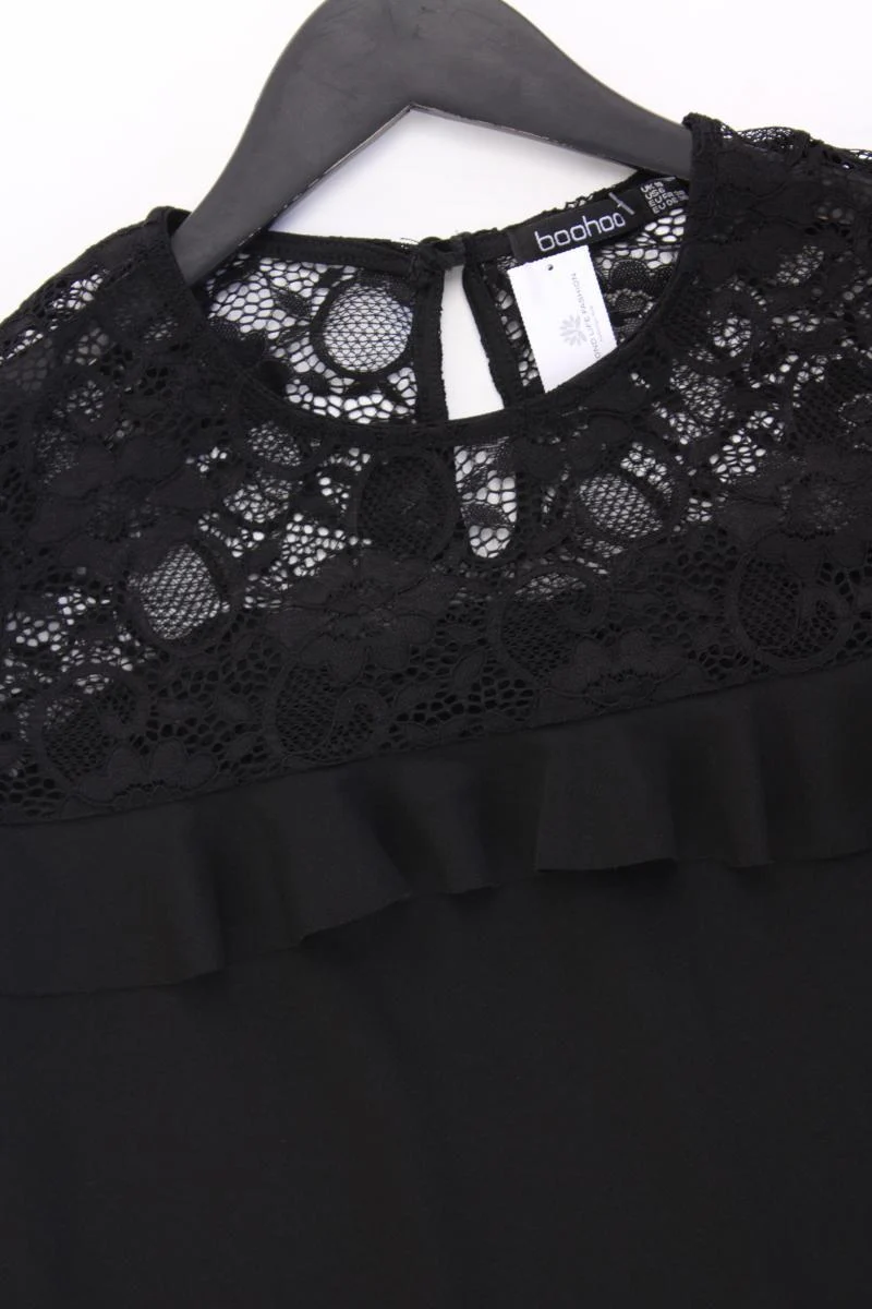 BOOHOO Kurzarmkleid Gr. 36 neuwertig schwarz aus Polyester