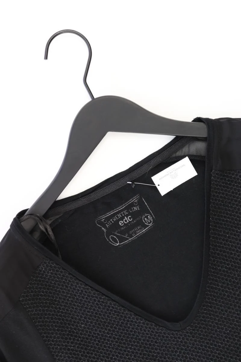 edc by Esprit Kurzarmkleid Gr. M mit Glitzer schwarz aus Viskose