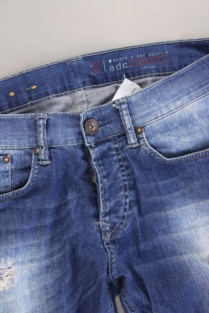 edc by Esprit Slim Jeans für Herren Gr. W32/L34 Modell Dragon Fit blau