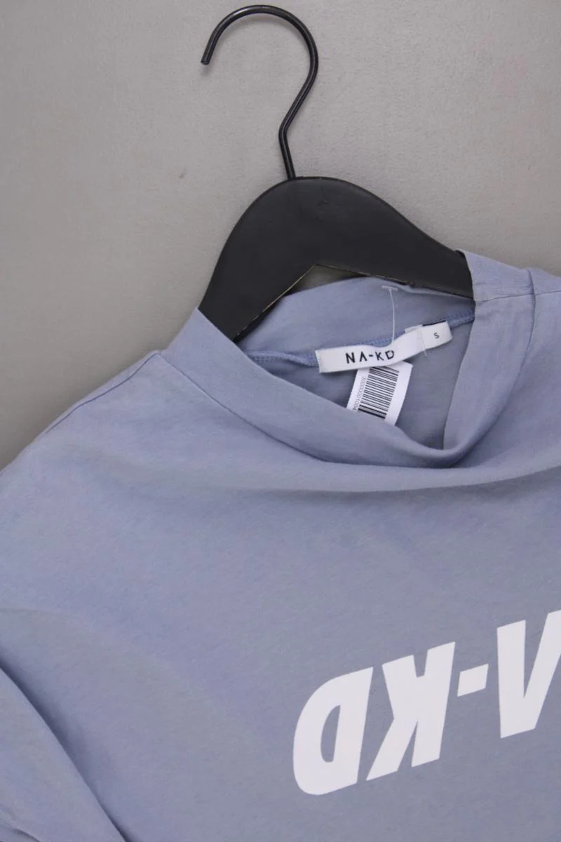 NA-KD T-Shirt Gr. S Kurzarm blau aus Baumwolle