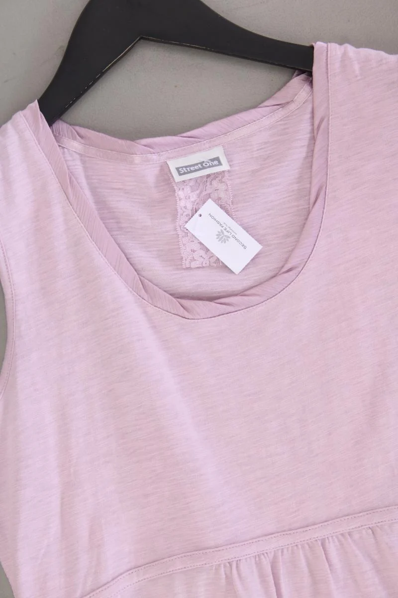 Street One Minikleid Gr. 38 neuwertig Ärmellos rosa aus Baumwolle