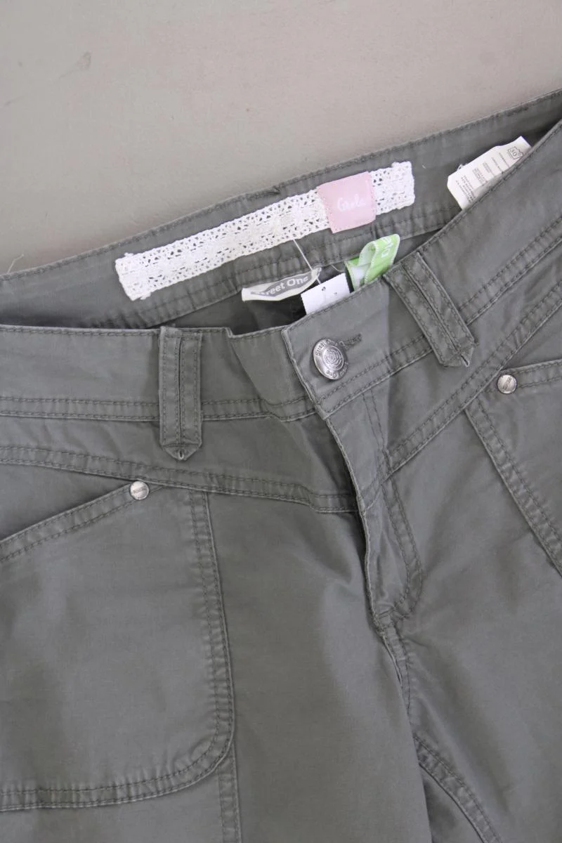 Street One Caprihose Gr. 36 Modell Greta olivgrün aus Baumwolle
