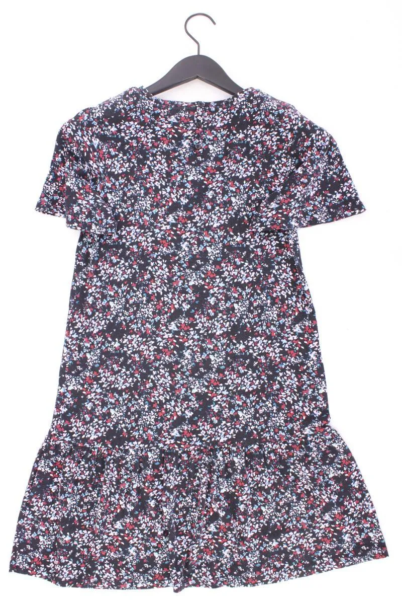 edc by Esprit Jerseykleid Gr. XS mit Blumenmuster Kurzarm mehrfarbig aus Viskose