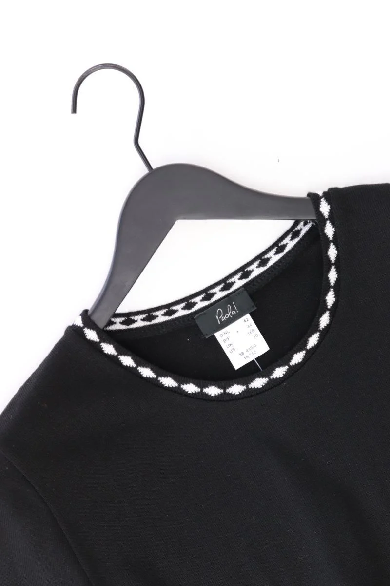 Paola Strickkleid Gr. 42 Kurzarm schwarz aus Polyacryl