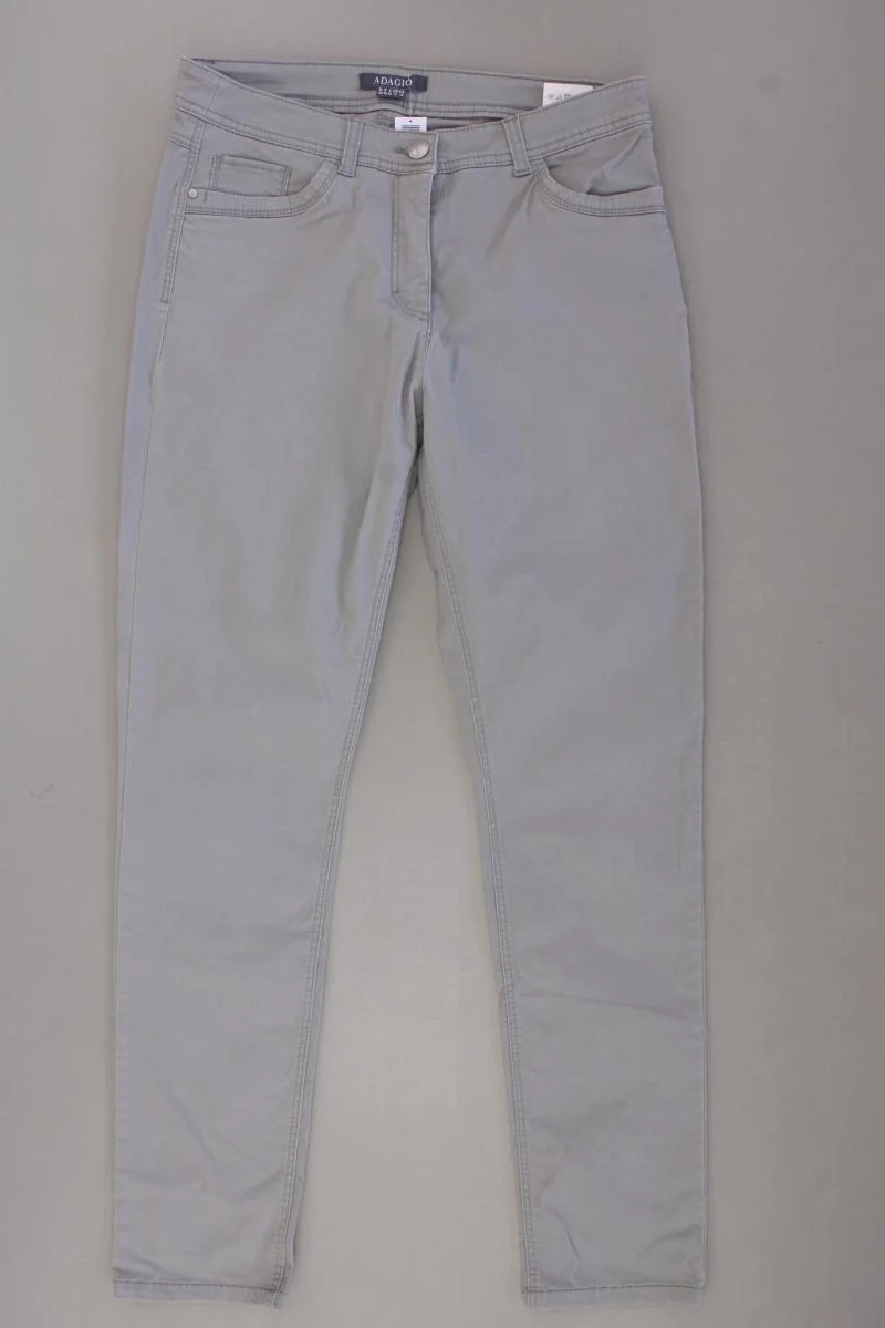 Adagio Five-Pocket-Hose Gr. 38 Modell Johanna grau aus Baumwolle