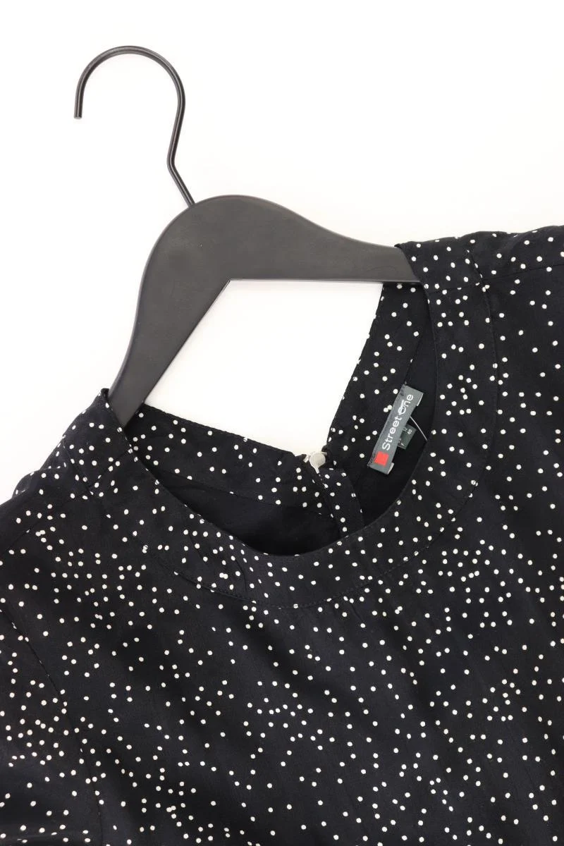 Street One Midikleid Gr. 38 gepunktet 3/4 Ärmel schwarz aus Viskose