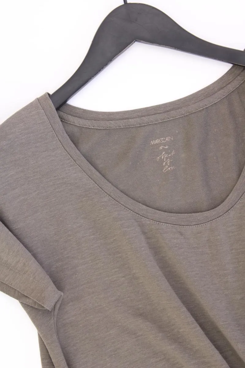 Marc Cain T-Shirt Gr. 38 Kurzarm olivgrün aus Leinen