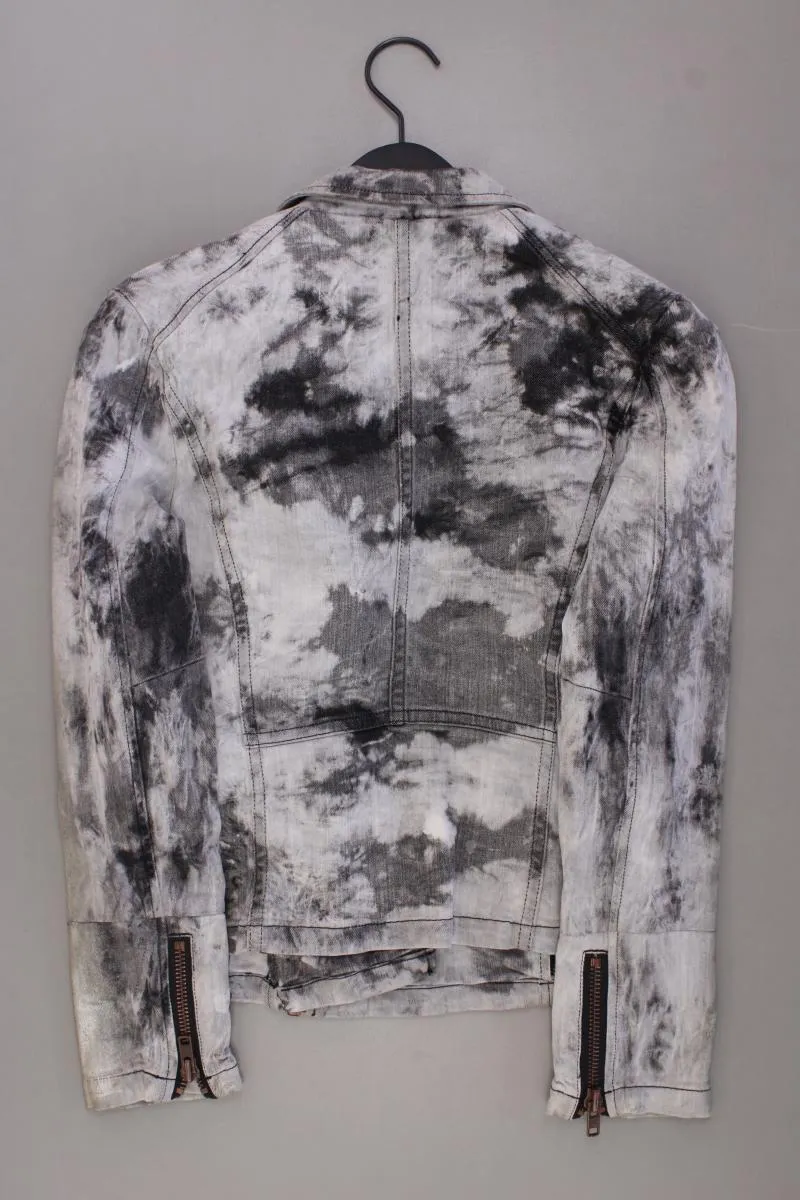 Liebeskind Berlin Bikerjacke Gr. 38 grau aus Baumwolle