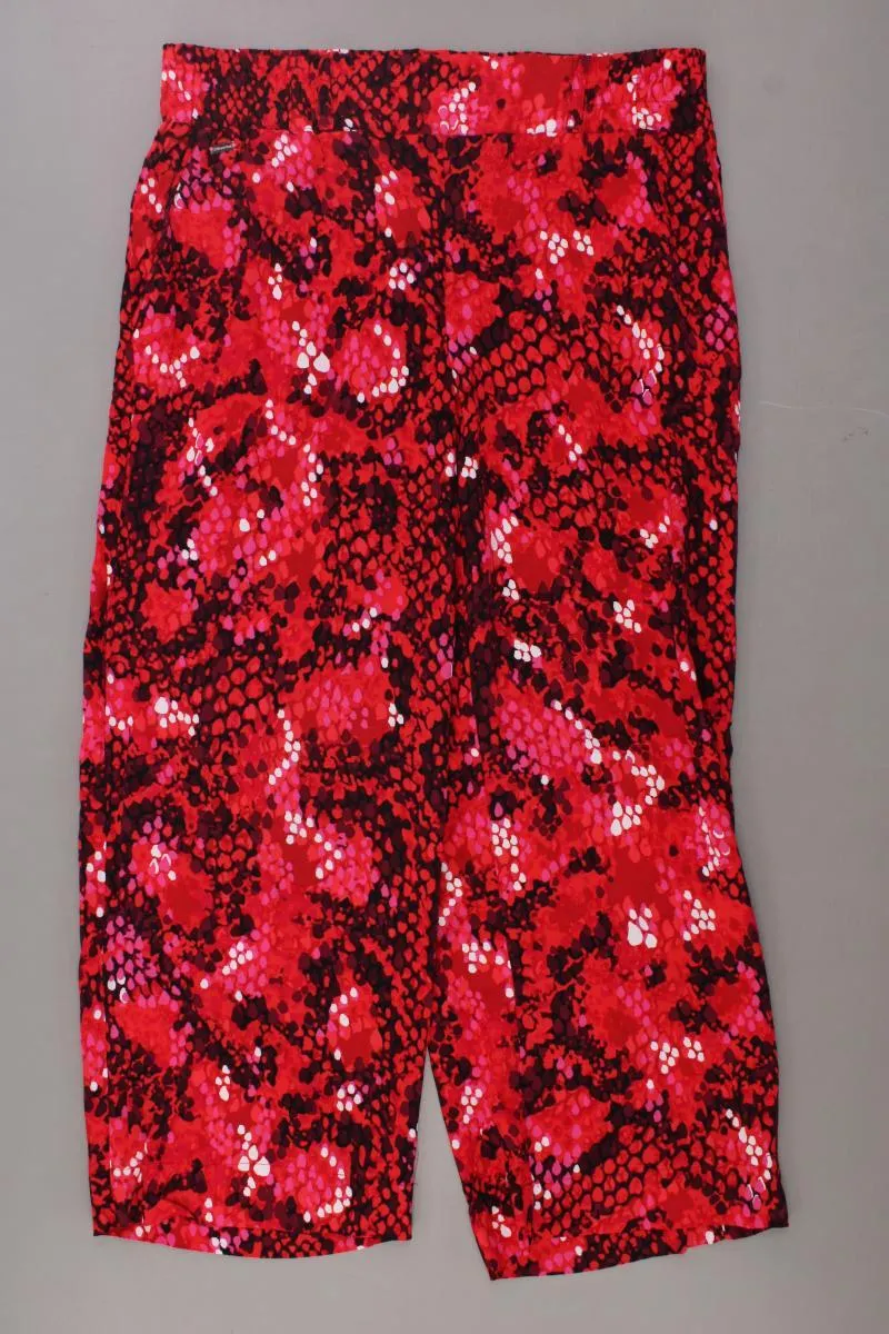 Street One Stoffhose Gr. 40/L26 mit Tierdruck neuwertig rot aus Viskose