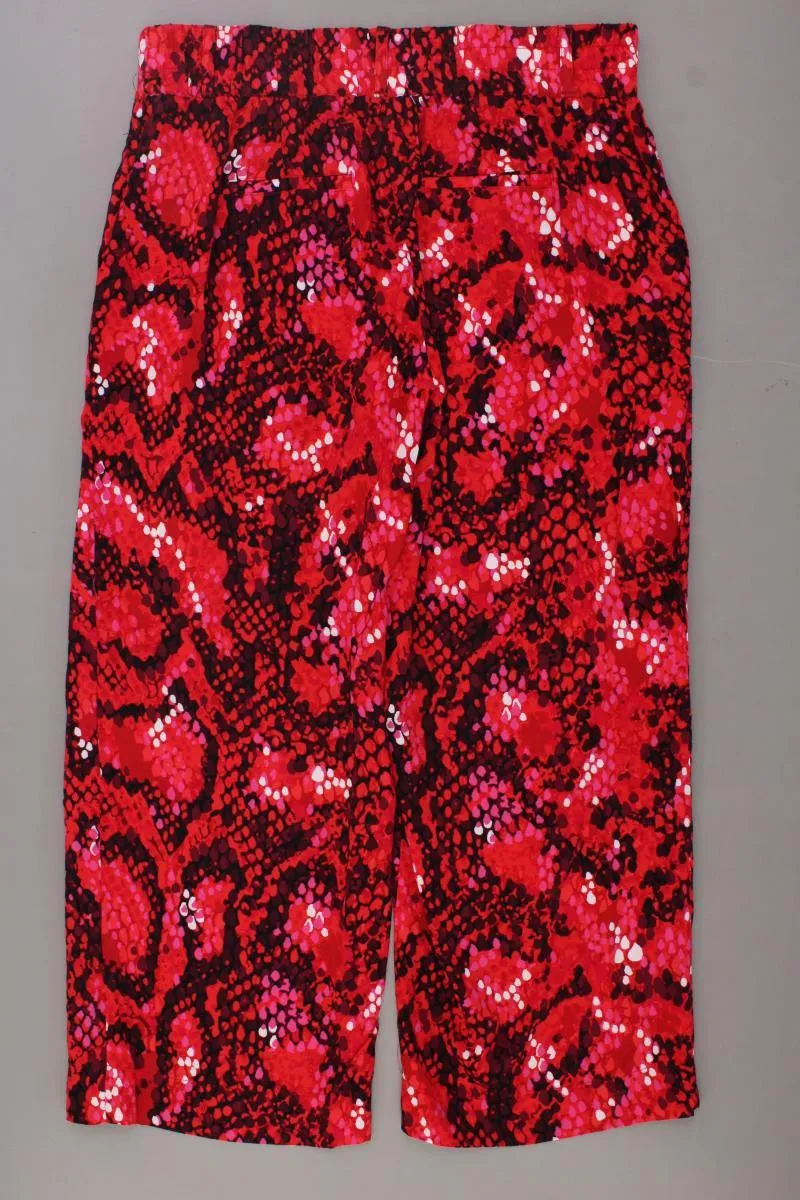Street One Stoffhose Gr. 40/L26 mit Tierdruck neuwertig rot aus Viskose